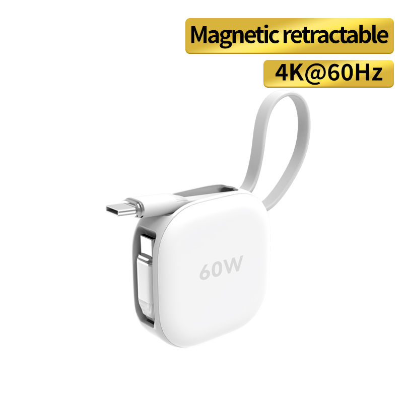Retractable USB C Cable with Magnetic
