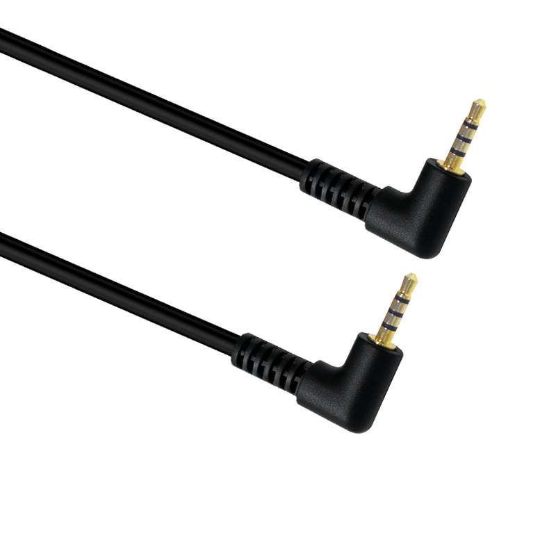 Dual Right-Angle AUX Audio Cable